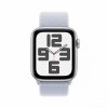 Apple Watch SE GPS + Cellular, koperta 40 mm z aluminium w kolorze srebrnym z opaską sportową w kolorze błękitnego obłoku