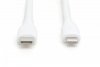 Digitus Kabel zasilający silikonowy USB-C - Lightning, USB 2.0 60W, certyfikat MFI, 0,5m Biały