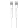 Extralink Patchcord kat.6a U/FTP 1Gbps miedź kabel sieciowy skrętka, łamana końcówka 10m biały