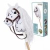 Tootiny Koń na kiju Hobby Horse HOPPIHORSE A4 Leopard - biały, maść tarantowata