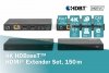 Digitus Przedłużacz / Extender HDMI HDBaseT 150m kat.5e/6/74K 60Hz PoC (Power over Cable) IR audio (zestaw)