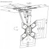 Maclean Uchwyt sufitowy elektryczny do TV, MC-491 23-65', max 30kg, VESA 600x400, obrót 90st, pilot