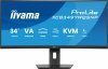IIYAMA Monitor 34 cali XCB3497WQSNP-B1 VA,UWQHD,1500R,USB-cDock,KVM,95W, 2xHDMI, 1xDP, RJ45,2x5W,21:9 /5y/