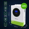 Qoltec Modularny Hybrydowy Inwerter solarny Off-Grid 6.2kVA | 6.2kW |   120A | MPPT | 12 jednostek | BMS | Sinus | opcja Wi-Fi |