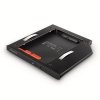 Ramka montażowa/redukcja z gniazda DVD do 2.5 SSD/HDD 9.5 mm Axagon czarna