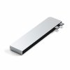 Satechi Pro Hub Slim - aluminiowy hub z podwójnym USB-C do MacBook (USB 4, HDMI, 2x USB-A, SD/microSD, USB-C) (silver)