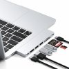 Satechi Pro Hub Slim - aluminiowy hub z podwójnym USB-C do MacBook (USB 4, HDMI, 2x USB-A, SD/microSD, USB-C) (silver)