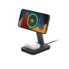 Mophie Snap+ charging stand pad - stojąca ładowarka bezprzewodowa do dwóch urządzeń kompatybilna z MagSafe 15W (black)