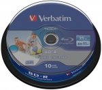 BD-R Verbatim 25 GB Printable SL Datalife Cake 10 Szt