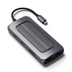 Satechi Multiport Adapter - adapter do urządzeń mobilnych USB-C (2x USB-C, 2x USB-A, 2x 4K HDMI, czytnik kart micro/SD, Ethernet