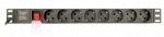 GEMBIRD LISTWA ZASILAJĄCA RACK 19 PDU EG-PDU-014 1U, 16A, 8X SCHUKO, KABEL 3M