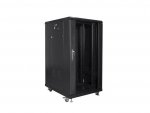 Szafa rack Lanberg FF01-6822-12B (22U; 19''; 1160 mm / 600mm / 800 mm; stojąca; Szklane; 800 kg; kolor czarny)