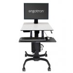 Ergotron - WorkFit-C Single HD Sit-Stand Workstation - mobilna stacja robocza z uchwytem na monitor i PC WYPRZEDAŻ