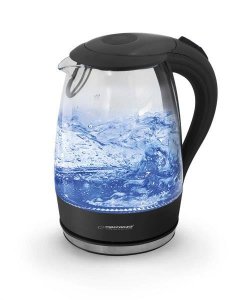 Czajnik szklany Esperanza Salto angel 1,7L czarny