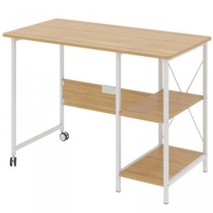 Biurko składane loftowe Maclean MC-411 W, wymiary: 107x45x75cm, max - 150 kg, z blatem, kolor jasny buk