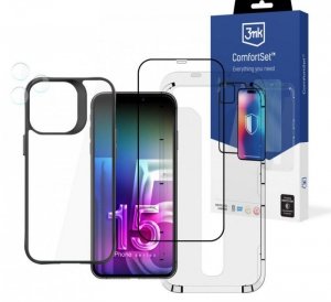 Zestaw ochronny do iP 14 Pro - Etui na telefon, szkło, lensy 3mk Comfort Set 4in1