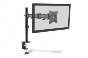 Stojak biurkowy pojedynczy z zaciskiem DIGITUS, 1xLCD, max. 27, max. 8kg, uchylno-obrotowy 360° (PIVOT)