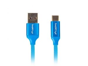 Kabel USB 2.0 Lanberg Premium CM - AM 0,5m niebieski QC 3.0