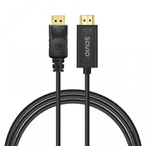 Kabel adapter DisplayPort do HDMI Savio CL-183 1,5m