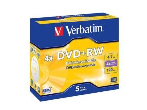 DVD+RW Verbatim 4.7GB X4 Matt Silver (5 Jewel Case)