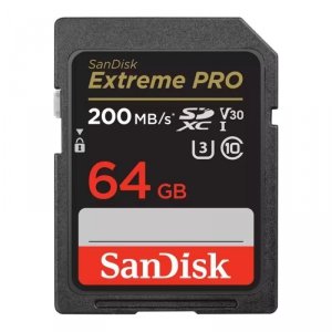 Karta pamięci SDXC SanDisk Extreme Pro 64GB 200/90MB/s C10 V30 UHS-I U3