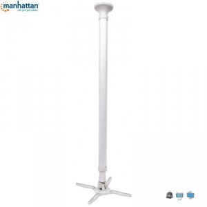 Ramię do projektora Manhattan 122-202 cm. 15kg sufitowe, srebrne - USZ OPAK