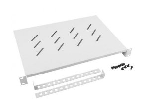 Półka do szaf 19 600mm szara Lanberg (1U/483x300mm udźwig do 25kg, montaż 4-punktowy)