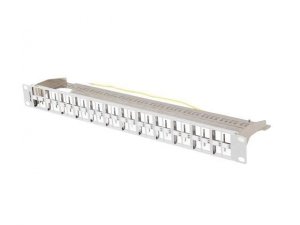 Patch panel pusty Lanberg PPKS-1248-S 24 port 1U 19 do modułów keystone szary