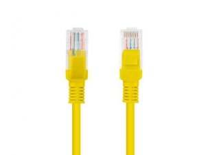 Patchcord Lanberg UTP kat.5e 0,25m żółty