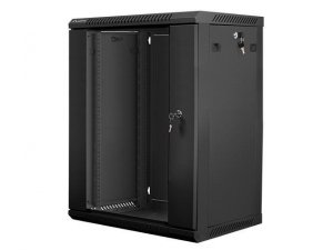 Szafa instalacyjna Rack wisząca 19 15U 600x450 czarna Lanberg (flat pack)