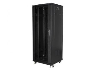 Szafa instalacyjna Rack stojąca 19 32U 600x600 czarna Lanberg (flat pack)