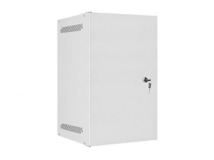 Szafa instalacyjna Rack wisząca 10 9U 280x310mm szara Lanberg (flat pack) drzwi metalowe