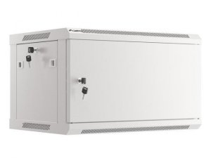 Szafa instalacyjna Rack wisząca 19 6U 600x450 szara drzwi metalowe Lanberg (flat pack)
