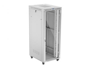 Szafa instalacyjna Rack stojąca 19 42U 800x1000 szara drzwi szklane LCD Lanberg (flat pack)