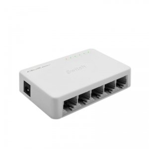 Switch niezarządzalny Qoltec przełącznik sieciowy 5 x port RJ45 | 1000Mbps | Fast Ethernet | LAN