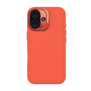 Decoded AntiMicrobial Silicone Stacks Backcover - silikonowa obudowa ochronna do iPhone 16 kompatybilna z MagSafe (tangerine)
