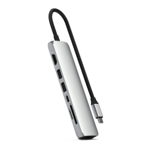 Satechi 7-in-1 USB-C Slim Multiport Adapter with Ethernet - adapter do urządzeń mobilnych (USB-C PD, 2x USB-A, HDMI 4K, Ethernet