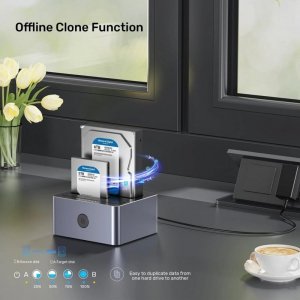 UNITEK STACJA KLONUJĄCA DYSKI 2X SATA 2,5/3,5 USB 5GBPS