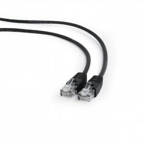 Gembird Patch cord kat.5e osłonka zalewana 1M czarny