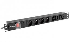 Lanberg Listwa zasilająca Rack PDU 1U 16A 4X 230V PL 4X IEC C13 2m czarna
