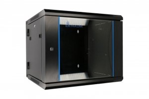 Extralink Szafka wisząca rack 12U 600x600 czarna dwusekcyjna