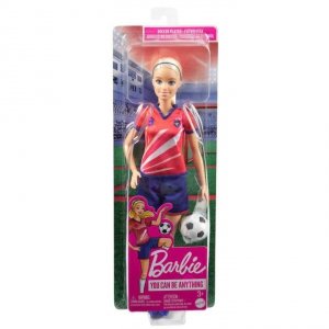 Mattel Lalka Barbie Piłkarka czerwona koszulka