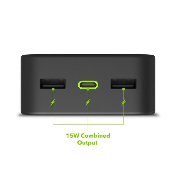 Mophie Powerstation 20K - powerbank 20K mAh (PD, 20W USB-C, 2xUSB-A 12W) (black)