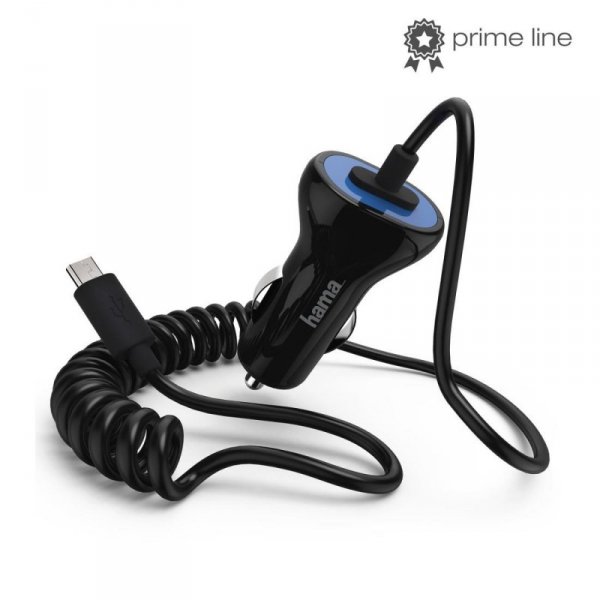 Ładowarka samochodowa Hama micro USB 12V 2,4A, czarna