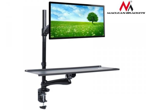 Uchwyt do monitora oraz klawiatury Maclean MC-681 13-27&quot; 9kg czarny max VESA 100x100