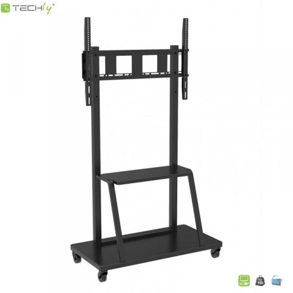 Stojak mobilny Techly 55&quot;-100&quot;, 150kg z półką