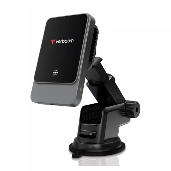 Ładowarka samochodowa magnetyczna bezprzewodowa Charge &#039;n&#039; Drive Verbatim 15W/7,5W Qi RGB
