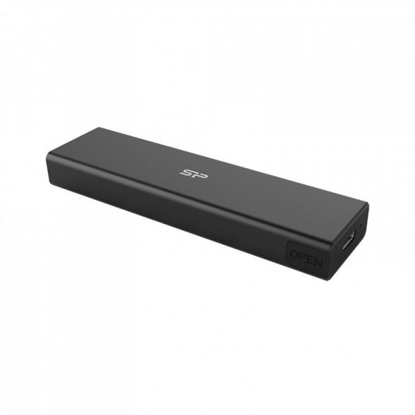 Obudowa na dysk Silicon Power Armor PD60 M.2 2230/2242/2260/2280 PCIe NVMe/SATA USB-C 3.2 gen. 2 czarna