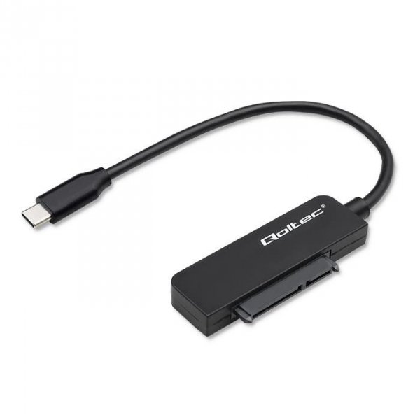 Kabel adapter Qoltec SATA | Przejściówka na dysk SSD HDD 2.5&quot; | USB-C | Super speed 5Gb/s | 2TB