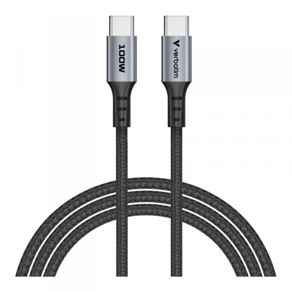 Kabel Verbatim USB-C(M) - USB-C(M) 1,2m, 100W, PD, czarny
